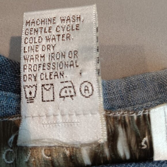 VTG Doncaster Blouse Women's 14 100% Linen Blue Plaid Button Down Sheer Top - Picture 4 of 11